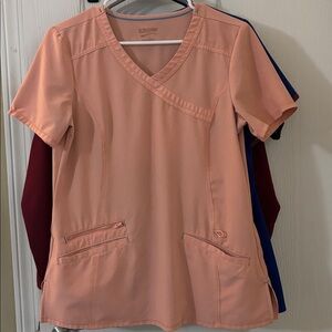 Pink Scrubstar V-Neck Scrub Top